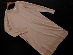 PLST プラステ Ｖネック ニット チュニック ワンピース sizeS/グレージュ ■◇ レディース