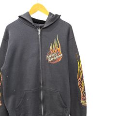 Harley-Davidson フレイム袖 ジップパーカー - メルカリ