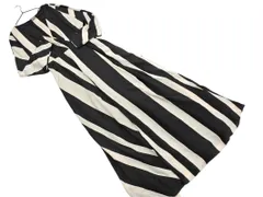 ZARA ザラ サテン ストライプ Aライン ワンピース sizeXS/黒ｘアイボリー ■◇ レディース