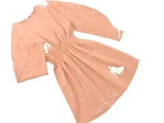 ZARA ザラ プリント ウエストギャザー Aライン ワンピース sizeS/茶 ■◇ レディース