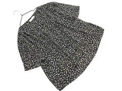 green label relaxing グリーンレーベルリラクシング ユナイテッドアローズ シフォン 小花柄 ブラウス シャツ 黒 ■◆ レディース