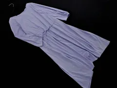 UNTITLED アンタイトル ドロスト 七分袖 Iライン ワンピース size2/水色 ■◇ レディース