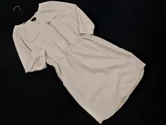 UNTITLED アンタイトル ノーカラー シャツ ワンピース size2/ライトベージュ ■◇ レディース