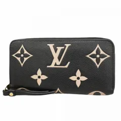 ルイ・ヴィトン(Louis Vuitton) ルイ・ヴィトン 長財布 モノグラム・アンプラント ジッピーウォレット M80481 ブラック ベージュメンズ レディース