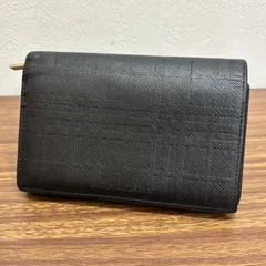 ◎ 美品 BURBERRY バーバリー チェック柄 型押し 二つ折り 財布