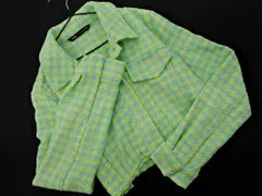 ZARA ザラ 千鳥柄 ショート丈 ジャケット sizeS/黄緑 ■◇ レディース