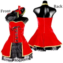 ベアトップセットアップパイレーツ 海賊  コスプレ  ドレス レディース 衣装 変装 仮装 ゴスロリ ワンピース ハロウィン セクシー 制服 M サイズ
