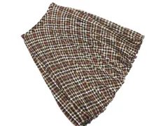 DAKS ダックス チェック プリーツ スカート size38/黒 ■◇ レディース