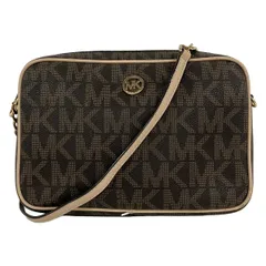 MICHAEL KORS(マイケルコース) ショルダーバッグ - ダークブラウン×ベージュ チェーンショルダー レザー