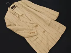 KRIZIA クリッツィア 背抜き リネン混 ストライプ テーラード ジャケット size40/ベージュ ■◇ レディース