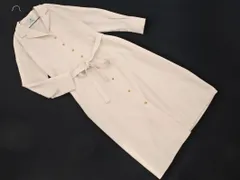 nano universe ナノユニバース ウエストリボン フロントボタン ワンピース size38/アイボリー ■◇ レディース