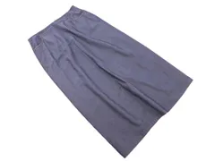 Leilian レリアン ステッチ ロング スカート size11/紺 ■◇ レディース
