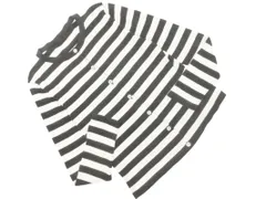 Paul Smith ポールスミス BLACK ボーダー カーディガン sizeM/白ｘ黒 ■◇ レディース