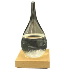 【未使用】ストームグラス しずくSサイズ　 Storm Glass ウッドベース【送料無料】のサムネイル