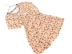 INDEX インデックス 花柄 ワンピース sizeS/ベージュ ■◇ レディース
