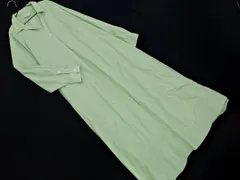 SLOBE IENA スローブイエナ ストライプ シャツ ワンピース 白ｘ緑 ■◇ レディース