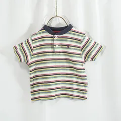トミーヒルフィガー TOMMY HILFIGER キッズ ポロシャツ 半袖 ボーダー ストライプ 刺繍ロゴ 襟付き コットン100% 18-24M 85 90 ベビー 男の子 女の子 マルチカラー 春夏 カジュアル 通園 お出かけ トップス ラガー 人気