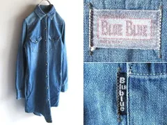 BLUE BLUE ブルーブルー ロゴピスネーム デニムシャツ チュニック ワンピース 1/S インディゴ 日本製 ハリウッドランチマーケット HRM