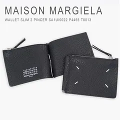 新品未使用 マルジェラ 財布 二つ折り マネークリップ 小銭入れ付き おしゃれ キャッシュレス 薄型 カードケース 本革 メゾンマルジェラ Maison Margiela WALLET SLIM 2 PINCER SA1UI0022 P4455 T8013