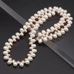 R135 淡水真珠 パール SILVER925刻印 ネックレス ミックスカラー デザイン シルバー 6月誕生石