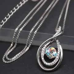Q815 Crossfor クロスフォー CF SILVER925刻印 ペンダント ネックレス ダンシングストーン デザイン シルバー