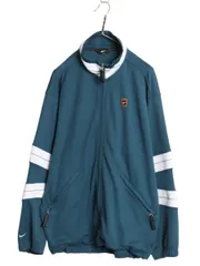 【お得なクーポン配布中!】 00s ナイキ テニス フルジップ トラック ジャケット メンズ M 大きめ L 程 オールド ジャージ ブルゾン ワンポイント スウッシュ ブルゾン