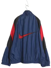 【お得なクーポン配布中!】 90s ナイキ フルジップ ナイロン トラック ジャケット メンズ XL / 古着 オールド スウッシュ ジャンパー ウインドブレーカー 大きいサイズ