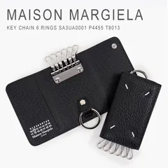 新品未使用 マルジェラ キーケース メンズ 本革 ブランド 6連 キーホルダー キーリング シンプル レディース メゾンマルジェラ Maison Margiela KEY CHAIN 6 RINGS SA3UA0001 P4455 T8013