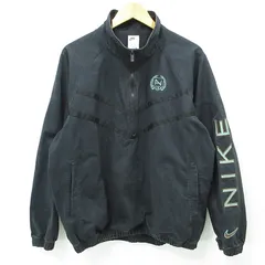【三重本店】 中古 NIKE | ナイキ NIKE AS M NK WR CANVAS JKT NCPS ウィンドランナーキャンバスジャケット ロゴ刺繍ハーフジッププルオーバージャケット FZ4727-010 ブラック サイズ：L 【103】