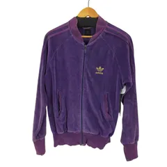 アディダス adidas 00s トレフォイルロゴ刺繍 ベロアトラックジャケット メンズ JPN：S 