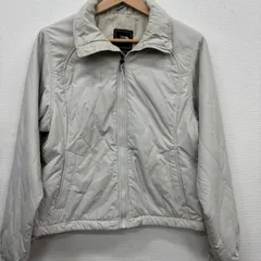 Y74 The North Face アイボリー S WOMAN レディース 中綿ナイロンジャケット ロゴ刺繍 フルジップ アウトドア 古着卸 アメリカ仕入