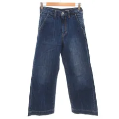 グリーンレーベルリラクシング ユナイテッドアローズ green label relaxing GLR DENIM 美品 ジーンズ デニムパンツ 36 紺 ネイビー ワイドシルエット クロップド丈 /SJ ■ECF001