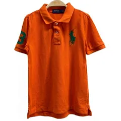 POLO RALPH LAUREN　ポロシャツ　半袖　シャツ　トップス　ハーフボタン　コットン　無地　ワンポイント　ブランドロゴ　スモールポニー　刺しゅう　キッズ　古着　/5496
