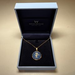 ウェッジウッド ネックレス カメオ ブルー 天使 ギリシャ神話 