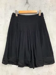 美品 KUMIKYOKU 組曲 オンワード樫山 ひざ丈 プリーツ スカート size2/黒 ■◇ レディース