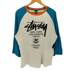 ステューシー Stussy WORLD TOUR BASEBALL T-SHIRTS ワールドツアー ラグランスリーブ ベースボール Tシャツ メンズ import：L 