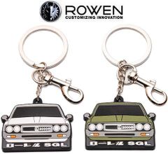 【M's】 ROWEN ブタケツ LAUREL SGL Rubber Keyring 8NR027 キーホルダー ラバーキーリング 愛車のキー かわいい 東京オートサロン 大人気 プレゼント ローレル ホワイト 8NR027-WH グリーン 8NR027-GN