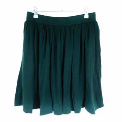クチュールブローチ COUTURE BROOCH スカート フレア ミニ ギャザー ウエストゴム 無地 M 緑 グリーン ボトムス /T2