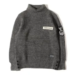 NEIGHBORHOOD ネイバーフッド ニット グレー サイズ:M | 00s ワッペン付き タートルネック ウールニット セーター (BASS / W-TURTLE. LS) | トップス | 00年代 アーカイブ【メンズ】【中古】【K4737】のサムネイル