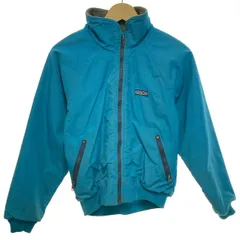 patagonia　ナイロンジャンパー　マウンテンジャケット　ハイネック　フルジップ　無地　ワンポイント　裏地フリース　アウトドア　古着　/4456