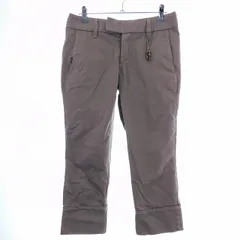 ディーゼル DIESEL カプリパンツ クロップド ジップフライ ロールアップ ストラップ コットン 無地 25 茶 ブラウン ボトムス