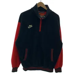 NIKE　フリース　プルオーバー　ハイネック　ハーフジップ　切替　無地　ワンポイント　刺しゅう　スポーツ　古着　/2002