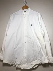 2002072 Brooks Brothers 長袖 ボタンダウン オックスフォード シャツ M ホワイト MADE IN USA ブルックスブラザーズ