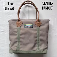 エルエルビーン　llbean トートバッグ　tote bag レザーハンドル　カーキ　USA