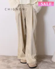 【SALE】【30%OFF】セール！CHIGNON シニヨン ウォッシュドタックワイドパンツ 3855-279bt