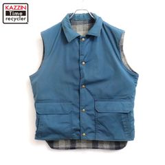 70s Woolrich ウールリッチ リバーシブル ベスト チェック XL - メルカリ