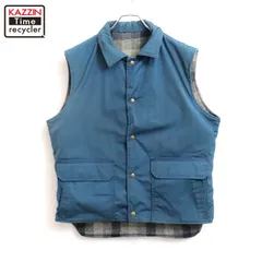 70s USA製 vintage WOOLRICH リバーシブル ベスト メンズ 表記Lサイズ