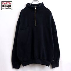 24AW トロフィークロージング 先染め ナス紺 ハーフジップ スウェット 