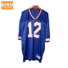 Champion　ゲームシャツ　五分袖　カットソー　トップス　Vネック　プリント　フットボール　ジム・ケリー　USFL　バッファローヒルズ　NFL　オーバーサイズ　古着　/1953