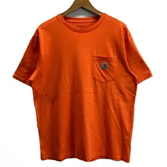 Carhartt　Tシャツ　半袖　カットソー　トップス　クルーネック　コットン　無地　ワンポイント　ブランドロゴ　胸ポケット　アメカジ　カジュアル　古着　/1103